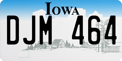 IA license plate DJM464