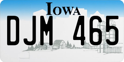 IA license plate DJM465