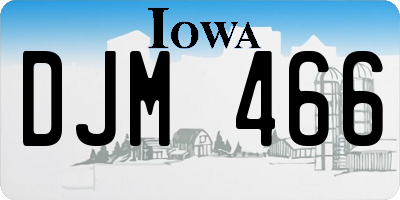 IA license plate DJM466