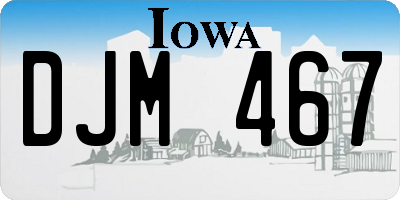 IA license plate DJM467