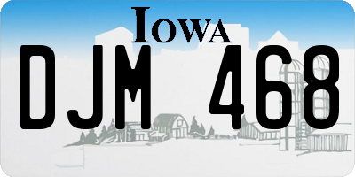 IA license plate DJM468