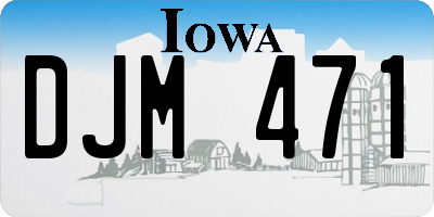 IA license plate DJM471