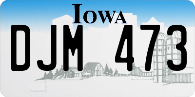 IA license plate DJM473