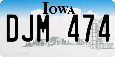 IA license plate DJM474