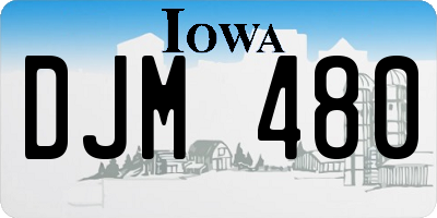 IA license plate DJM480
