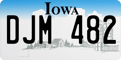 IA license plate DJM482
