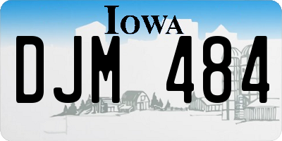 IA license plate DJM484