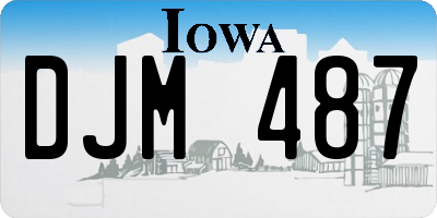 IA license plate DJM487