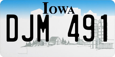 IA license plate DJM491