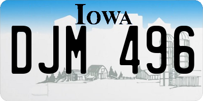 IA license plate DJM496