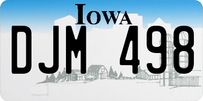 IA license plate DJM498