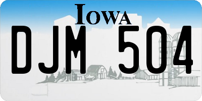 IA license plate DJM504