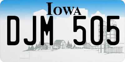 IA license plate DJM505
