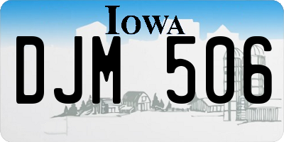 IA license plate DJM506