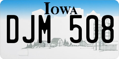 IA license plate DJM508