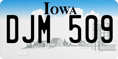 IA license plate DJM509