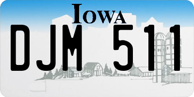 IA license plate DJM511