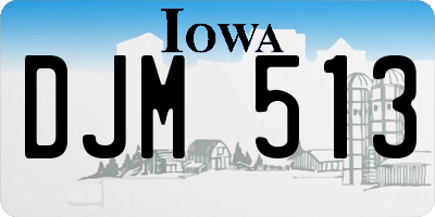 IA license plate DJM513