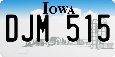 IA license plate DJM515