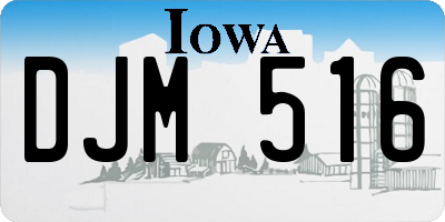 IA license plate DJM516