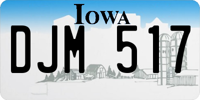 IA license plate DJM517