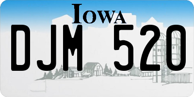 IA license plate DJM520