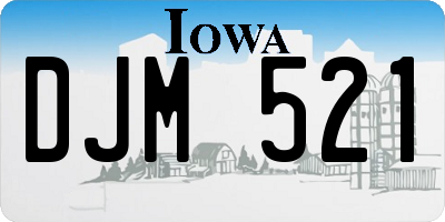 IA license plate DJM521