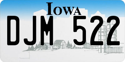 IA license plate DJM522