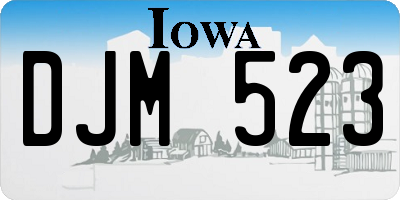 IA license plate DJM523