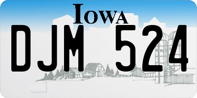 IA license plate DJM524