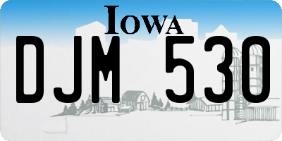 IA license plate DJM530