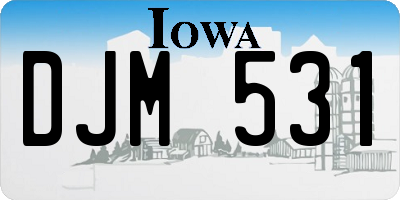 IA license plate DJM531