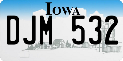 IA license plate DJM532