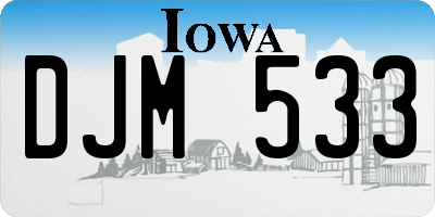 IA license plate DJM533