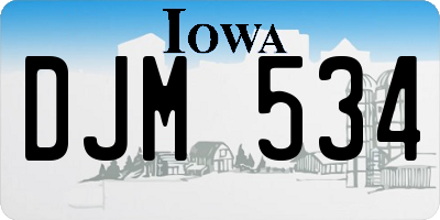 IA license plate DJM534