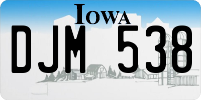 IA license plate DJM538