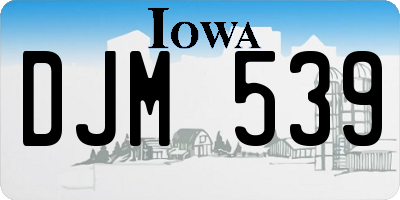 IA license plate DJM539