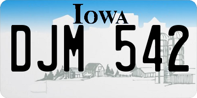 IA license plate DJM542
