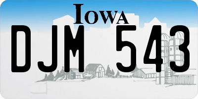 IA license plate DJM543