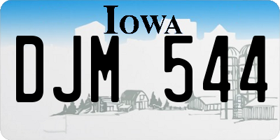 IA license plate DJM544