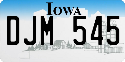 IA license plate DJM545
