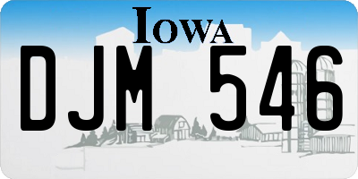 IA license plate DJM546