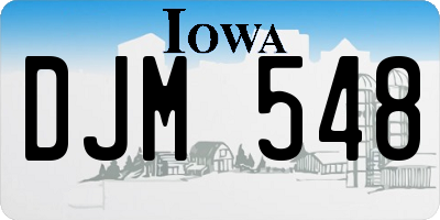 IA license plate DJM548