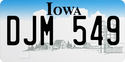 IA license plate DJM549