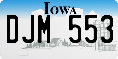 IA license plate DJM553