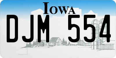 IA license plate DJM554