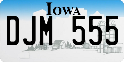 IA license plate DJM555