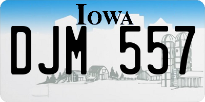 IA license plate DJM557