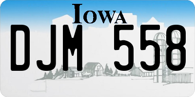 IA license plate DJM558