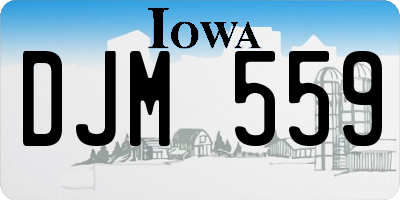 IA license plate DJM559